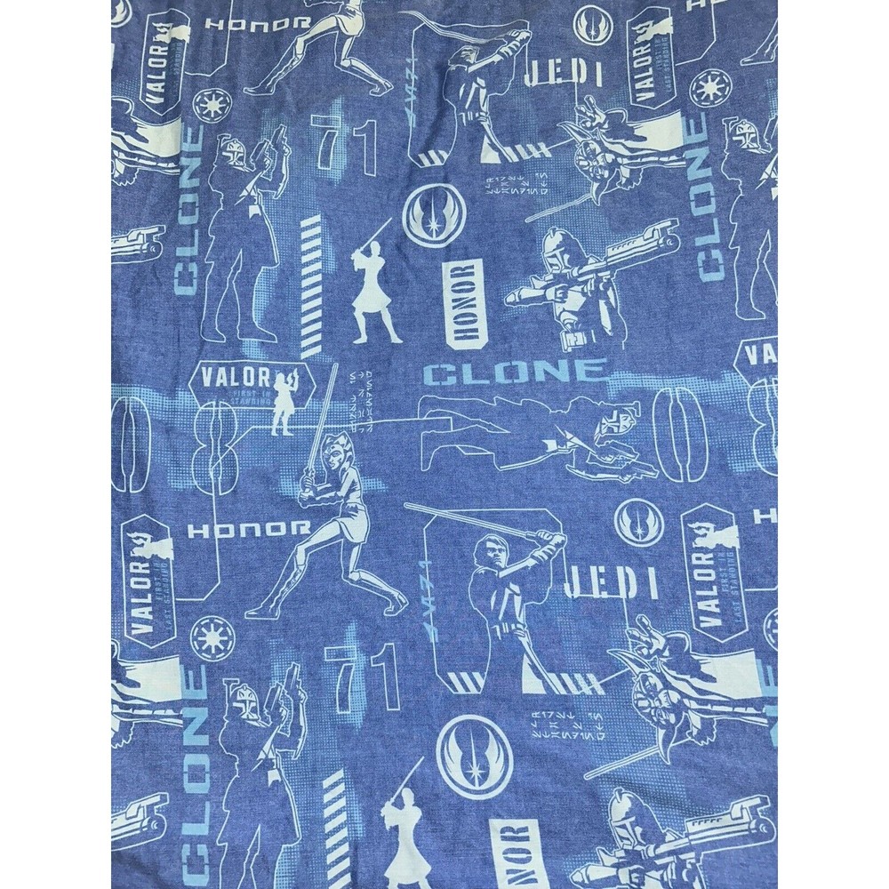 Star Wars The Clone Wars Full Flat Fitted Sheet no pillowcases lucasfilms 80x92”